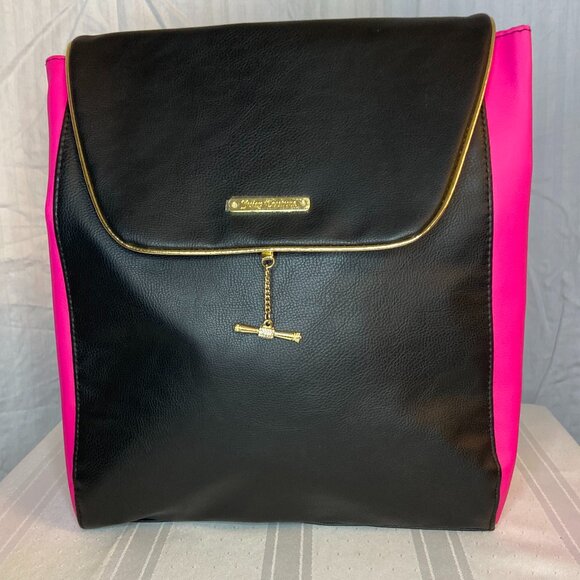 Juicy Couture Hot Pink and Black Backpack - Picture 2 of 9